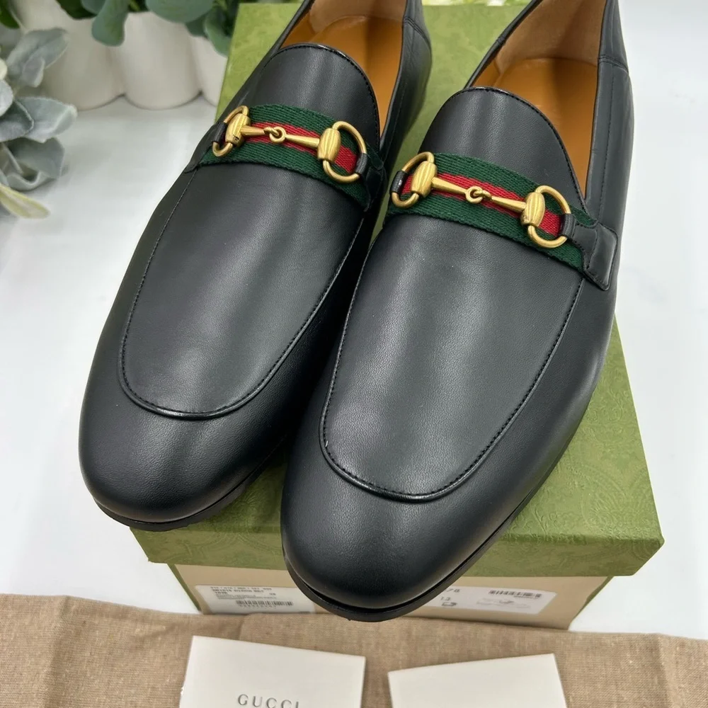 Men's Gucci JORDAAN horse bit loafers size 13 made in Italy